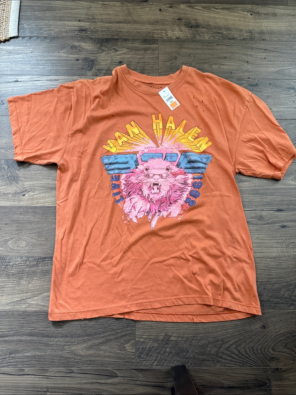 Van Halen Orange Graphic Short Sleeve Tee